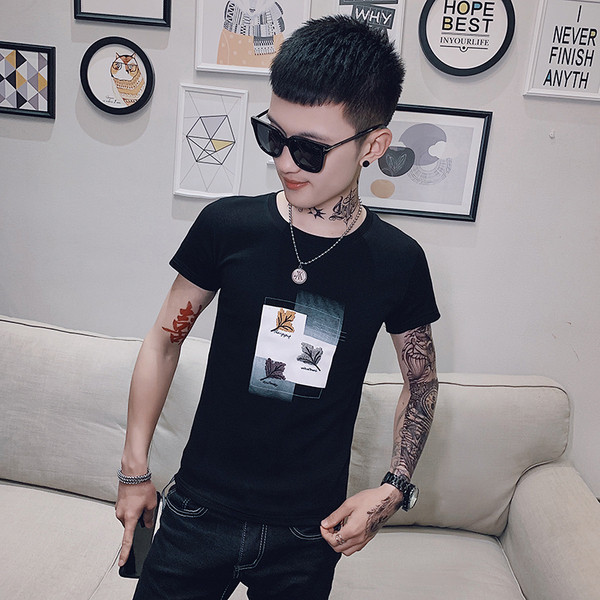 Ανδρικό μπλουζάκι με έγχρωμη εκτύπωση