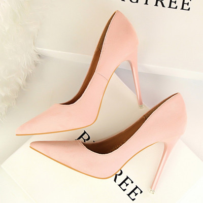 Νέο μοντέλο γυναικεία υποδημάτα ψηλοτάκουνα από οικολογικό σουέτ - δύο μοντέλα