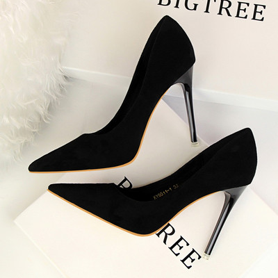 Νέο μοντέλο γυναικεία υποδημάτα ψηλοτάκουνα από οικολογικό σουέτ - δύο μοντέλα