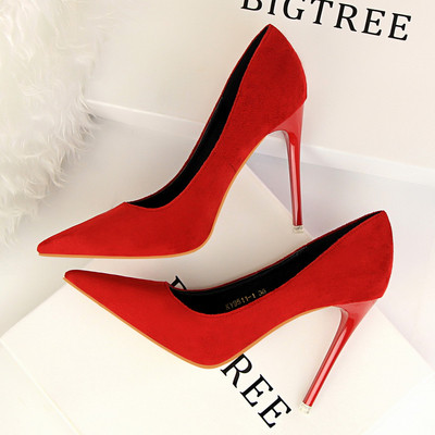 Νέο μοντέλο γυναικεία υποδημάτα ψηλοτάκουνα από οικολογικό σουέτ - δύο μοντέλα