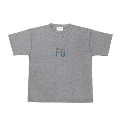 Ανδρικό casual μπλουζάκι με επιγραφή και οβάλ ντεκολτέ