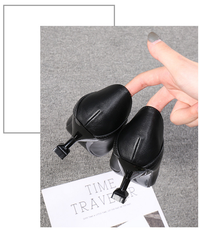 Νέο μοντέλο κομψά γυναικεία παπούτσια από οικολογικό δέρμα με ψηλά τακούνια