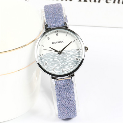 Γυναικείο ρολόι με λεπτό υφασμάτινο λουράκι