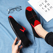 Férfi alkalmi mokaszinok - hegyes modell lapos talppal