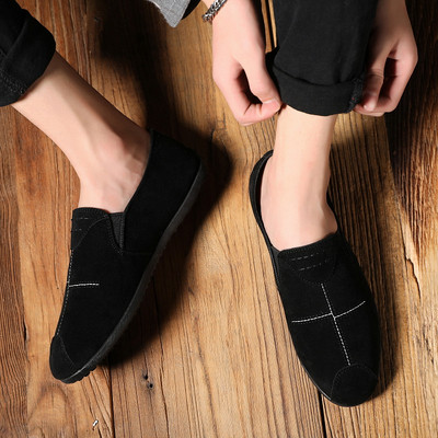 Férfi alkalmi mokaszinok - hegyes modell lapos talppal