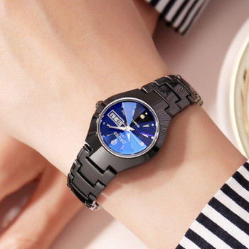 Нов модел дамски водоустойчив часовник с метална верижка