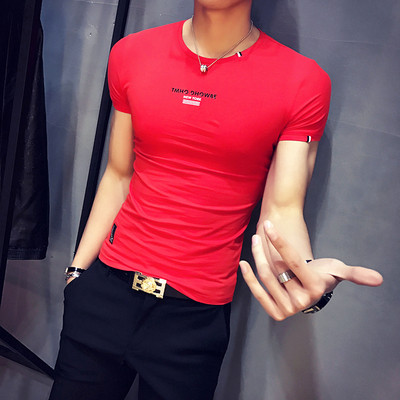 Σλιμ μπλουζάκι με επιγραφές για άντρες