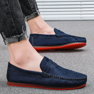 Ανδρικά μοκασίνια σε τρία χρώματα με επίπεδη σόλα