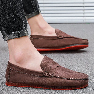 Ανδρικά μοκασίνια σε τρία χρώματα με επίπεδη σόλα