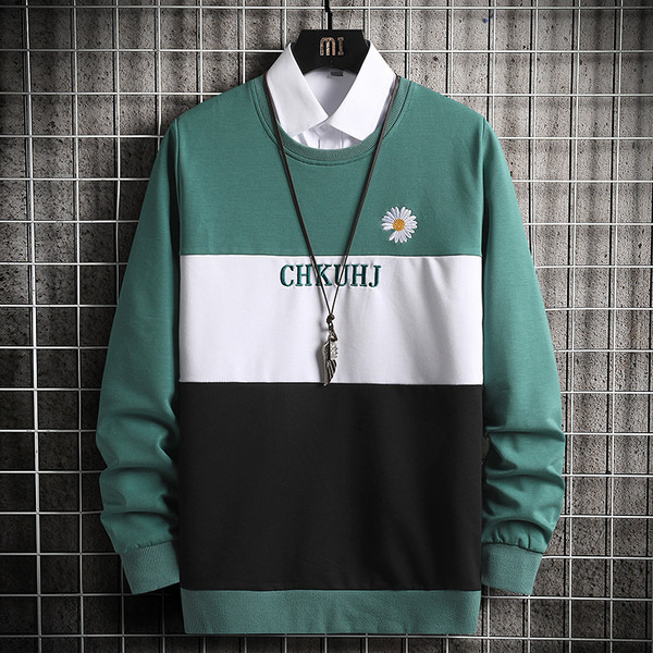 Moodne tikandiga pikkade varrukatega meeste pluus