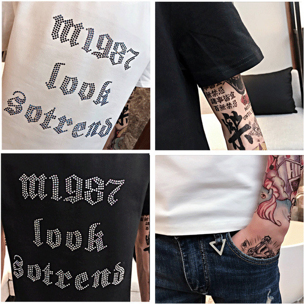 Nyári póló rövid ujjal és feliratokkal