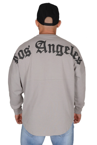 Ανδρική μπλούζα casual με επιγραφή και μακριά μανίκια