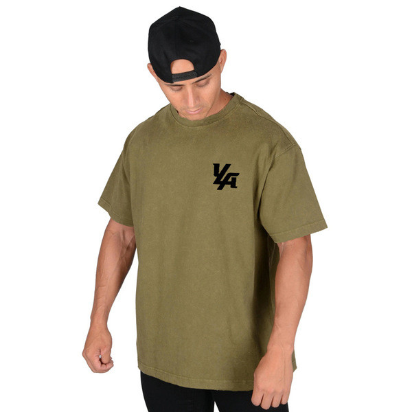 Férfi pamut póló ovális nyakkivágással és rövid ujjal