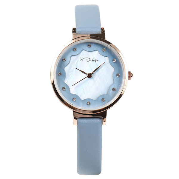 Öko-nahast õhukese rihmaga naiste käekell