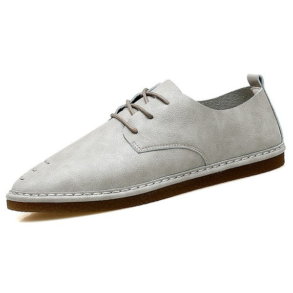 Ανδρικά μοκασίνια με κορδόνια και επίπεδη σόλα σε τρία χρώματα