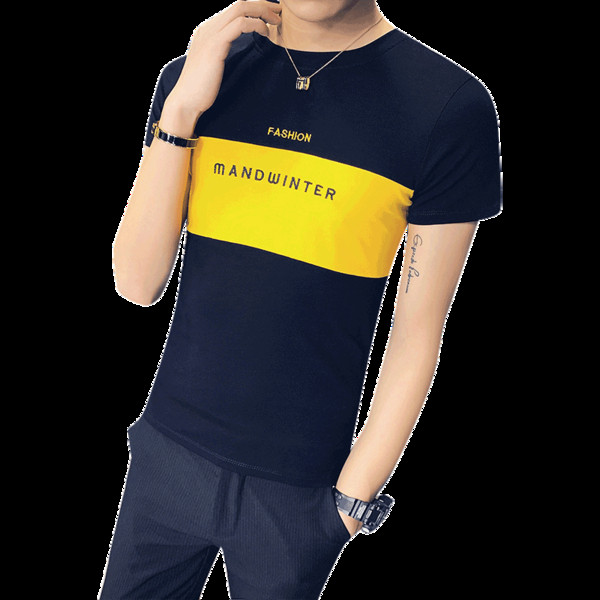 Valge ja musta värvi suvine kirjadega T-särk