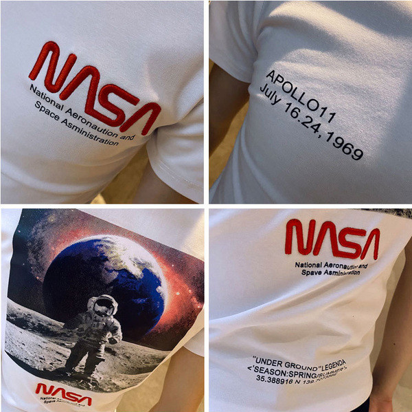 Testreszabott póló színes rátéttel a hátán