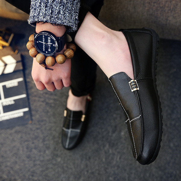 Ανδρικά μοκασίνια κατασκευασμένα από έκο δέρμα με επίπεδη σόλα σε τρία χρώματα