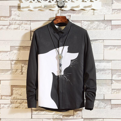 Ανδρικό μοντέρνο πουκάμισο με απλικέ