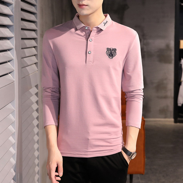 Ανδρική μπλούζα νέο μοντέλο με κέντημα και κλασικό κολάρο