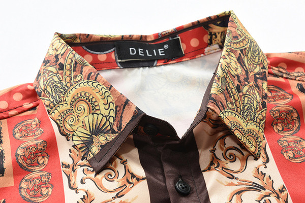 Aktualan pripijeni model muške košulje s uzorkom u boji