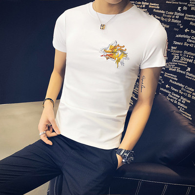 Meeste värvilise tikandiga T-särk