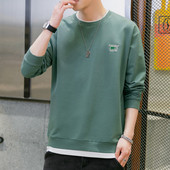 Tikandite ja ovaalse kaelusega vabaaja meeste pluus