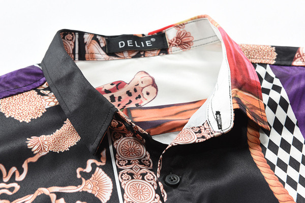 Korszerű, hosszú ujjú ing, klasszikus gallér és gombok