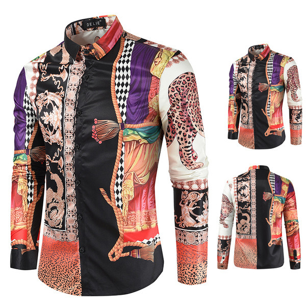 Korszerű, hosszú ujjú ing, klasszikus gallér és gombok