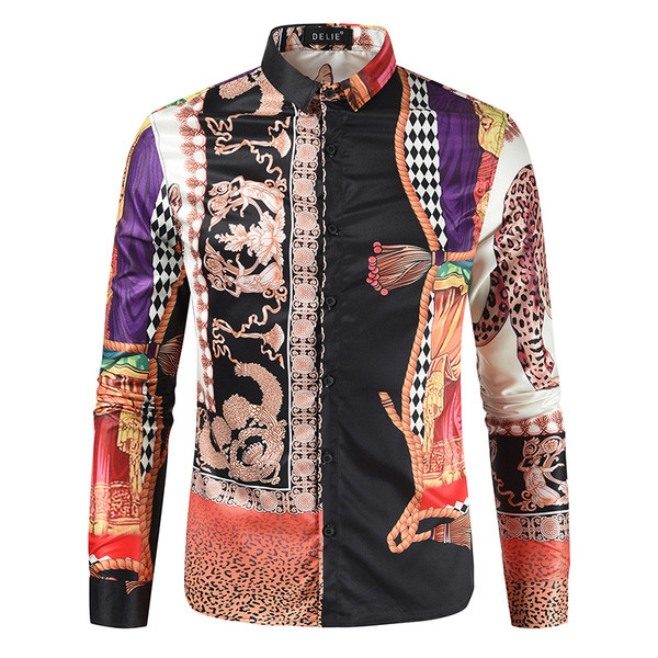 Korszerű, hosszú ujjú ing, klasszikus gallér és gombok