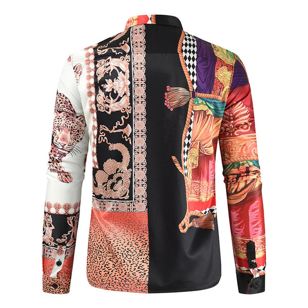 Korszerű, hosszú ujjú ing, klasszikus gallér és gombok