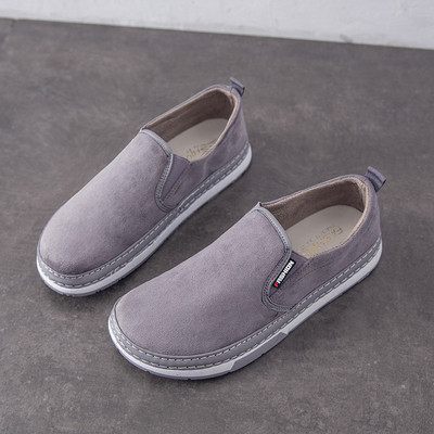 Ανδρικά μοκασίνια με επίπεδη σόλα από οικολογικό σουέτ