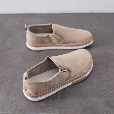 Ανδρικά μοκασίνια με επίπεδη σόλα από οικολογικό σουέτ