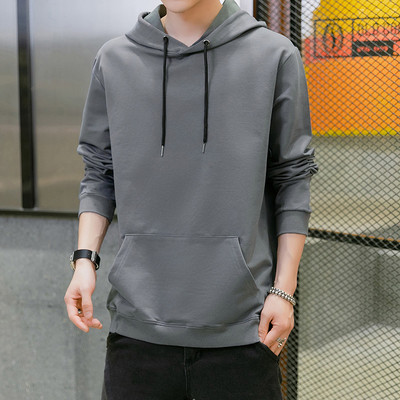 Meeste vabaaja pluus tasku ja kapuutsiga