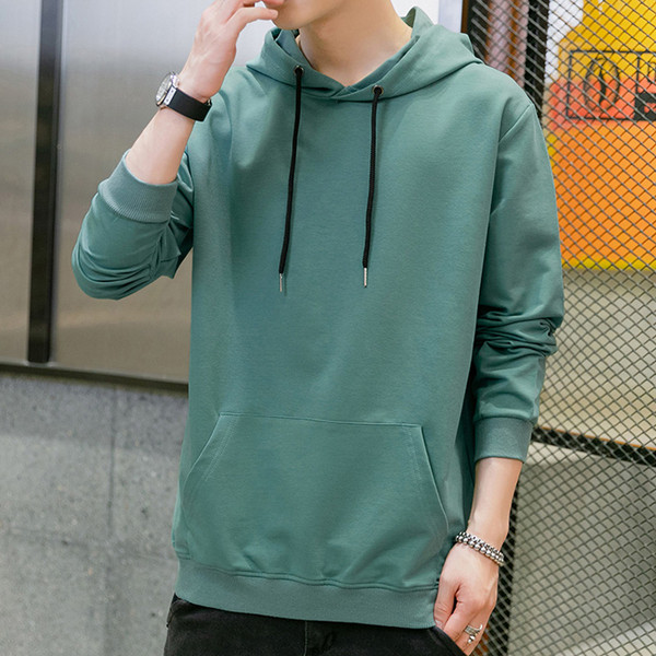 Meeste vabaaja pluus tasku ja kapuutsiga