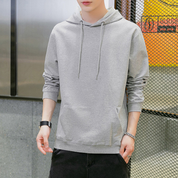 Meeste vabaaja pluus tasku ja kapuutsiga