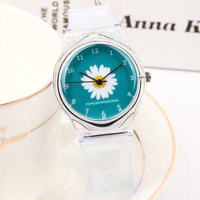 Läbipaistev karikakraga naiste käekell