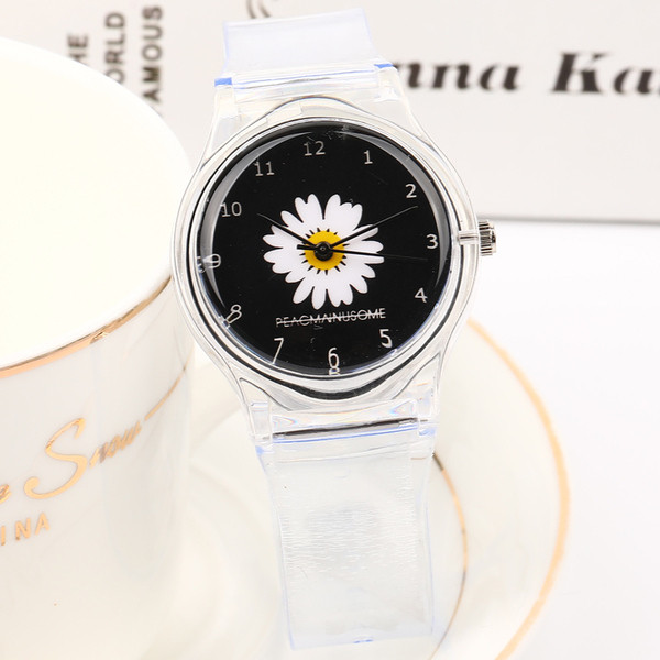 Läbipaistev karikakraga naiste käekell