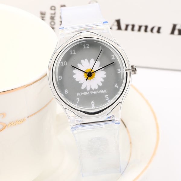 Läbipaistev karikakraga naiste käekell