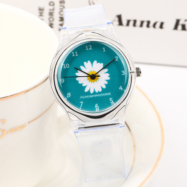 Läbipaistev karikakraga naiste käekell