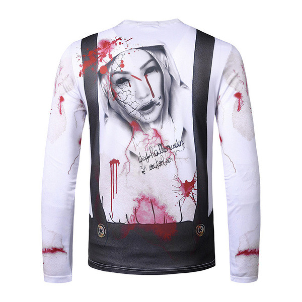 Uut mudelit 3D prindiga ja pikkade varrukatega meeste pluus