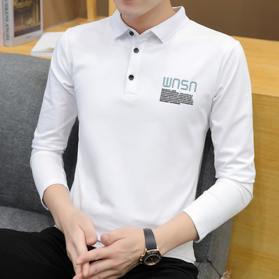 Új modell férfi blúz hímzéssel és gombokkal