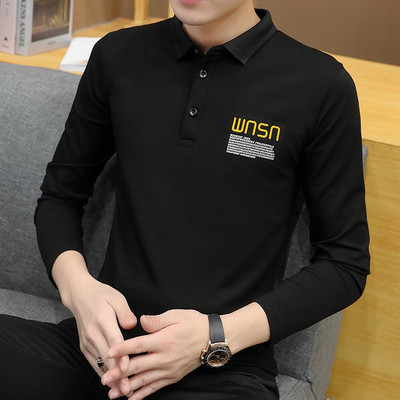 Új modell férfi blúz hímzéssel és gombokkal