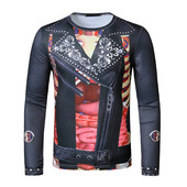 Ανδρική μπλούζα με μακριά μανίκια και τρισδιάστατη εκτύπωση