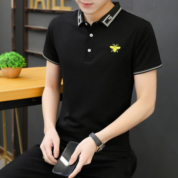 Uus mudel tikandite ja lühikeste varrukatega meeste T-särk