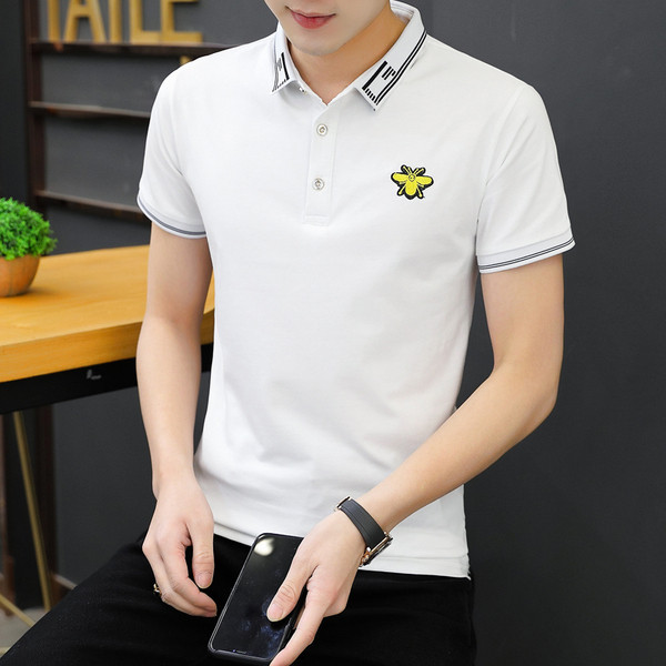 Uus mudel tikandite ja lühikeste varrukatega meeste T-särk