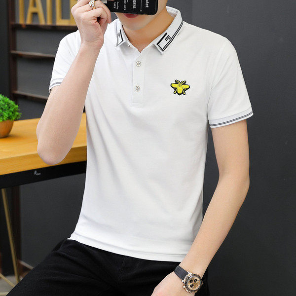 Uus mudel tikandite ja lühikeste varrukatega meeste T-särk