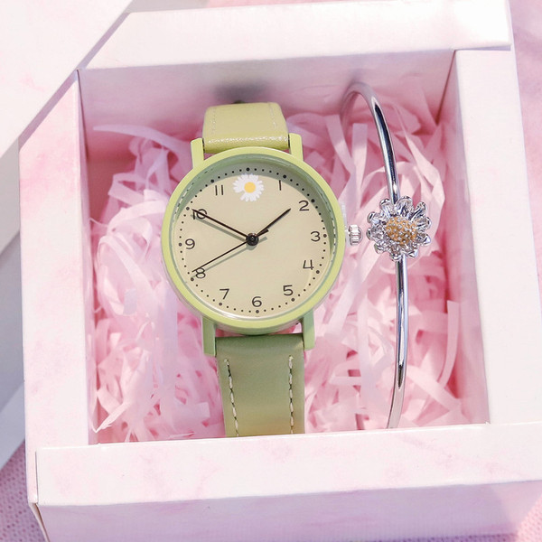 Nahast rihma ümara kujuga uus mudel naiste käekell