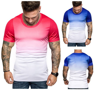 Модерна мъжка тениска в преливащи се цветове