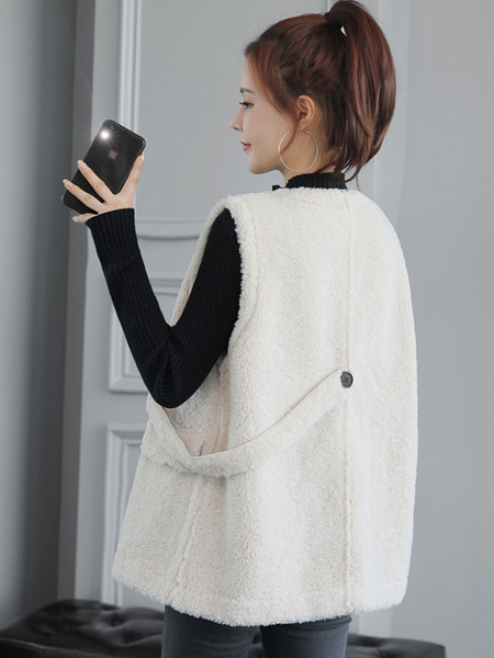 Νέο μοντέλο γυναικείο γιλέκο σε λευκό χρώμα